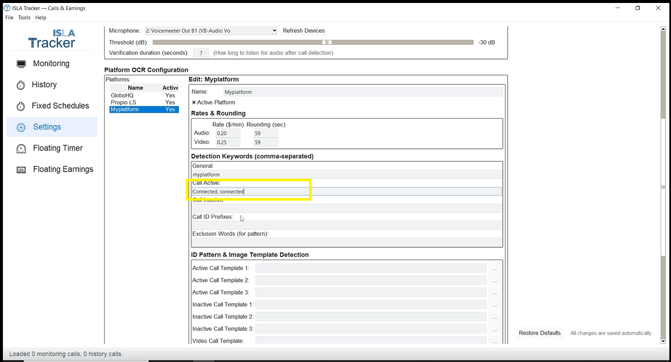 Configuring Keywords